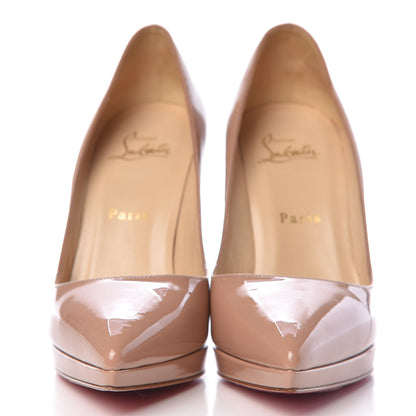 Christian Louboutin Patent Pigalle Plato 120 Pumps 37 Nude 3 of 11