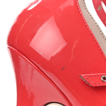 Valentino Garavani Patent Love Latch 100mm Pumps 39 Deep Coral Poudre 15 of 15