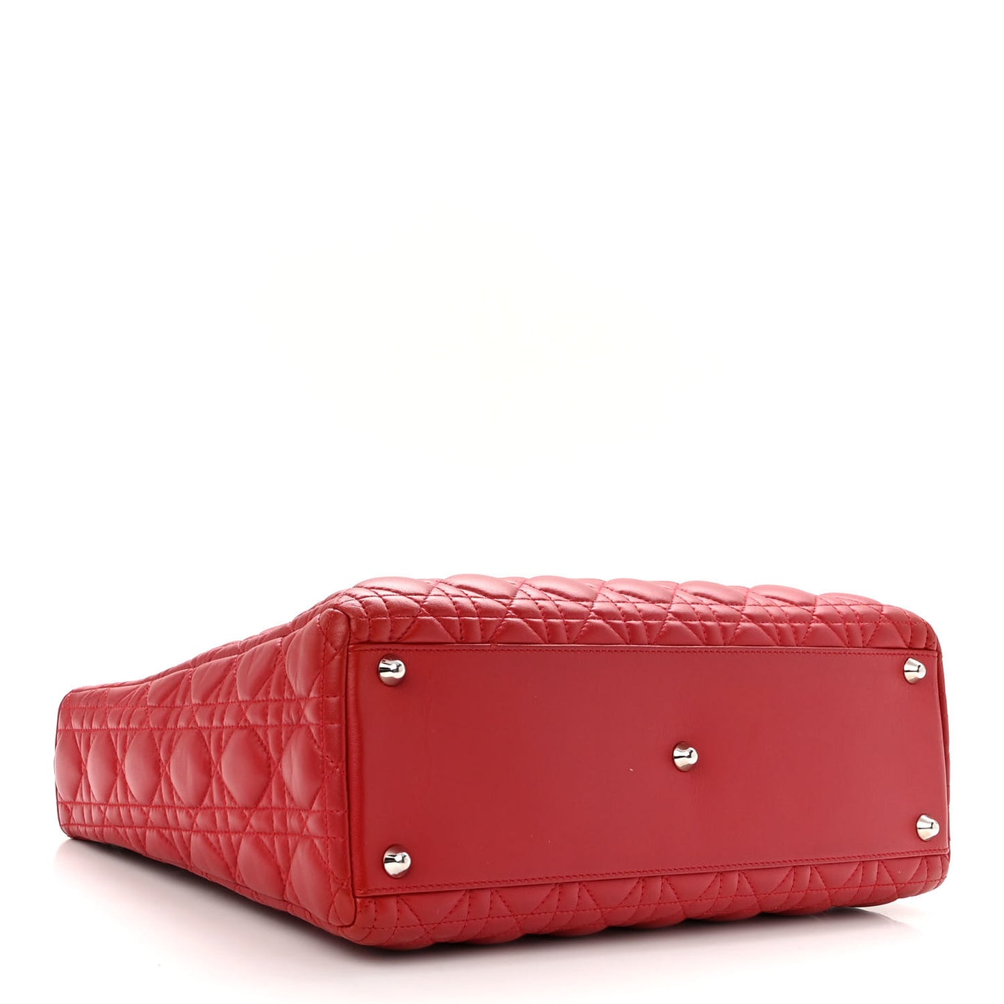 Lambskin Cannage Large Lady Dior Red