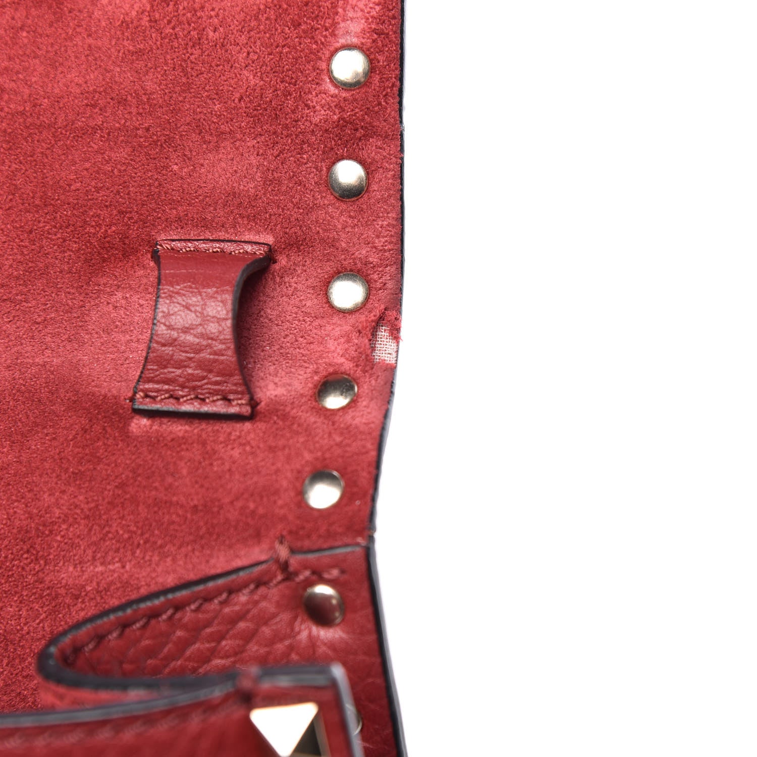 Valentino Garavani Pebbled Calfskin Medium Rockstud Flip Lock Crossbody Bag Red 8 of 10