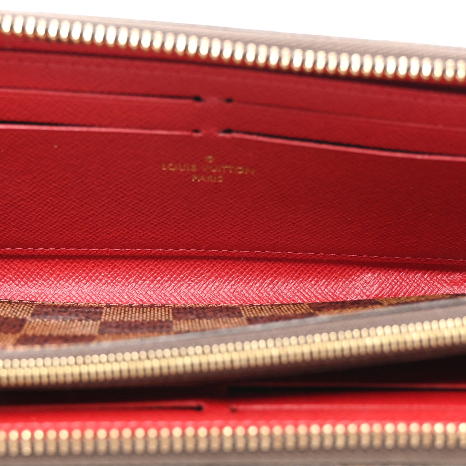 Louis Vuitton Damier Ebene Clemence Wallet Cherry 1876191
