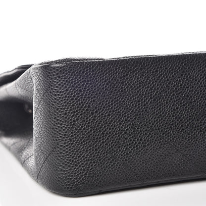 Chanel Caviar Quilted Jumbo Single Flap Black 8 of 9