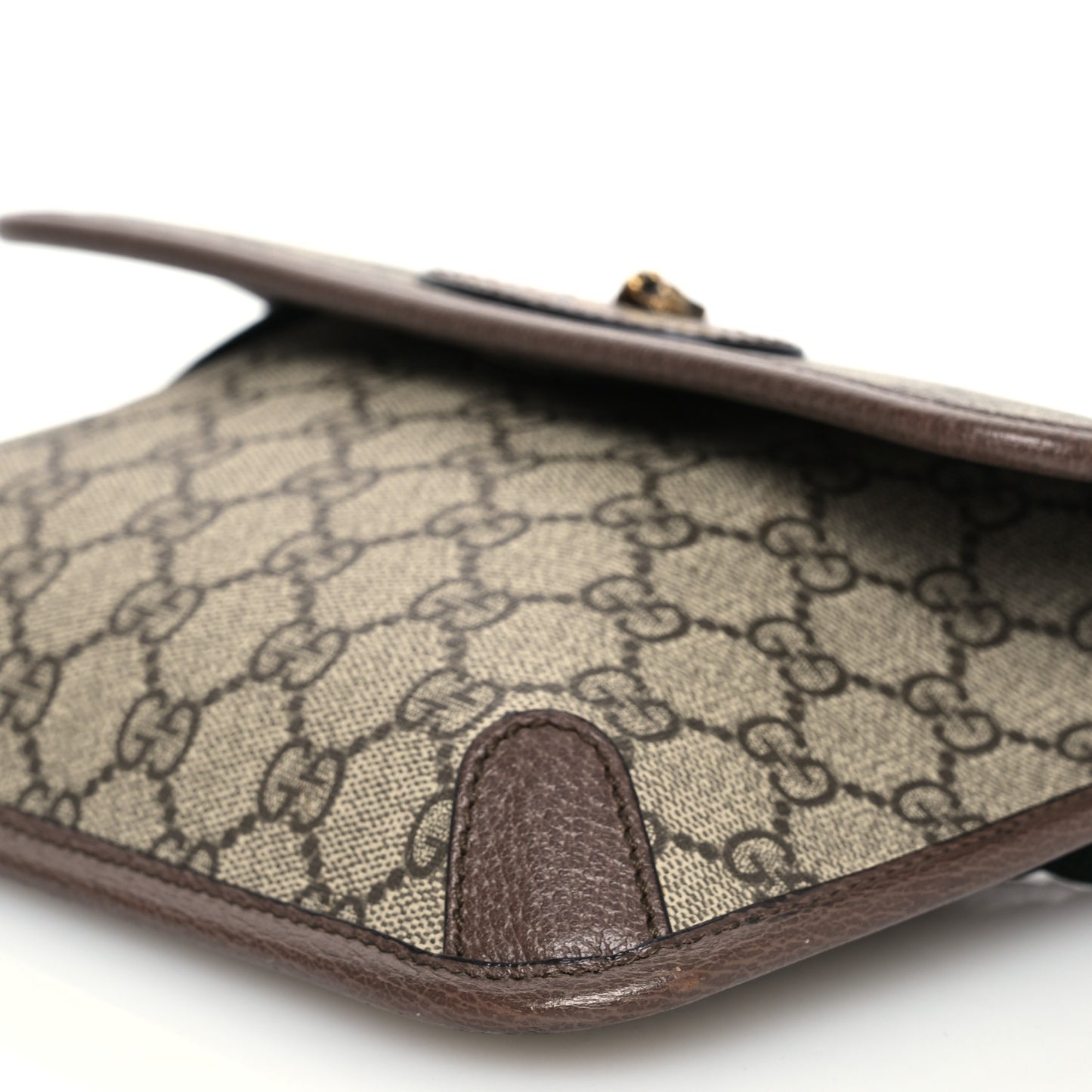 GG Supreme Monogram Neo Vintage Web Belt Bag Brown