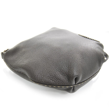 Fendi Calfskin Romano Selleria Biga Hobo Dark Brown 6 of 10