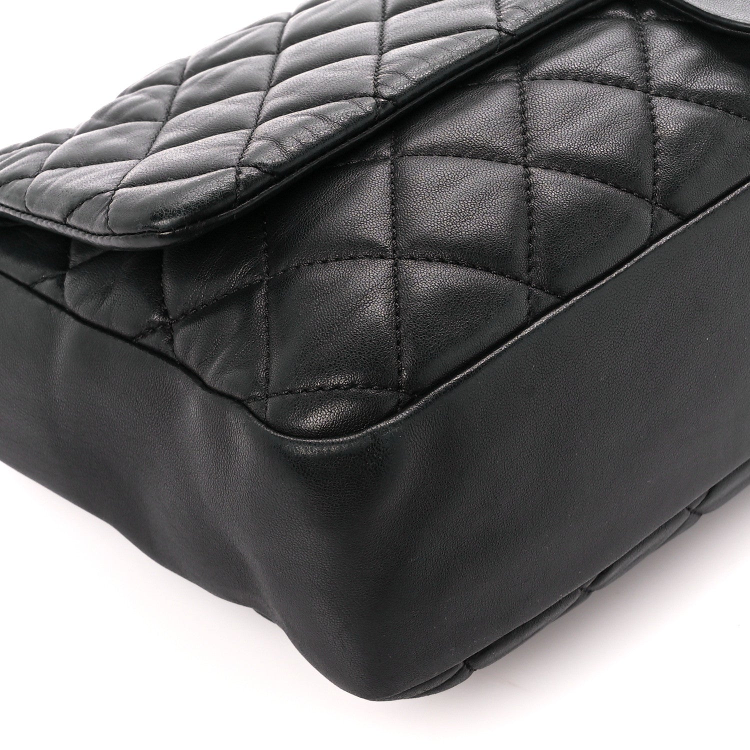 Chanel Lambskin Quilted Jumbo Coco Rain Flap Black 10 of 11