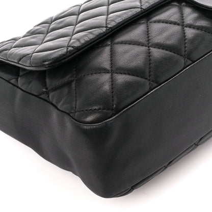 Chanel Lambskin Quilted Jumbo Coco Rain Flap Black 10 of 11