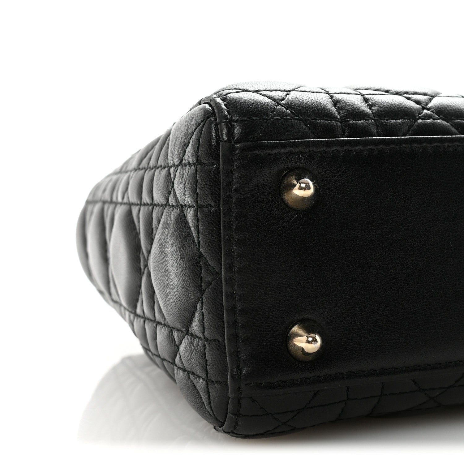 Christian Dior Lambskin Cannage Small My ABCDior Lady Dior Black 8 of 9