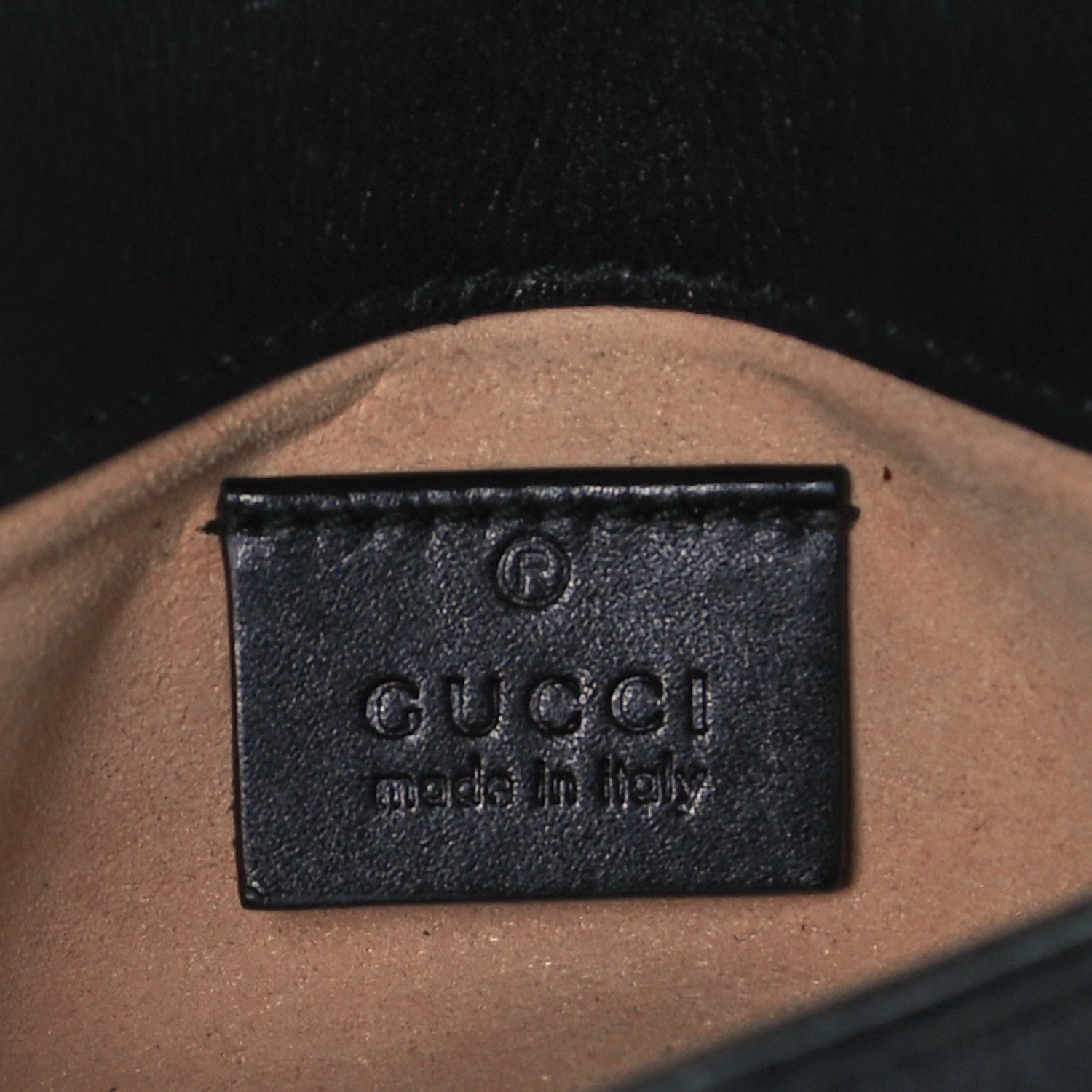 Gucci Calfskin Matelasse Super Mini GG Marmont Shoulder Bag Black 6 of 11