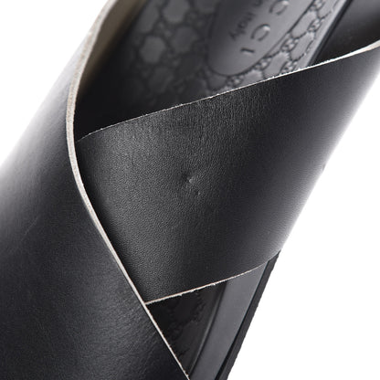 Gucci Calfskin Guccissima Mens Zen Slide Sandals 6.5 Black 8 of 9