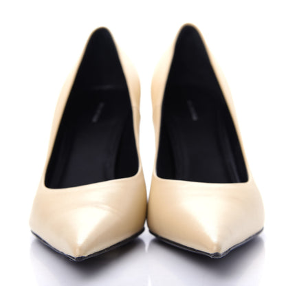 Balenciaga Nappa Square Knife 80mm Pumps 37.5 Beige 2 of 11