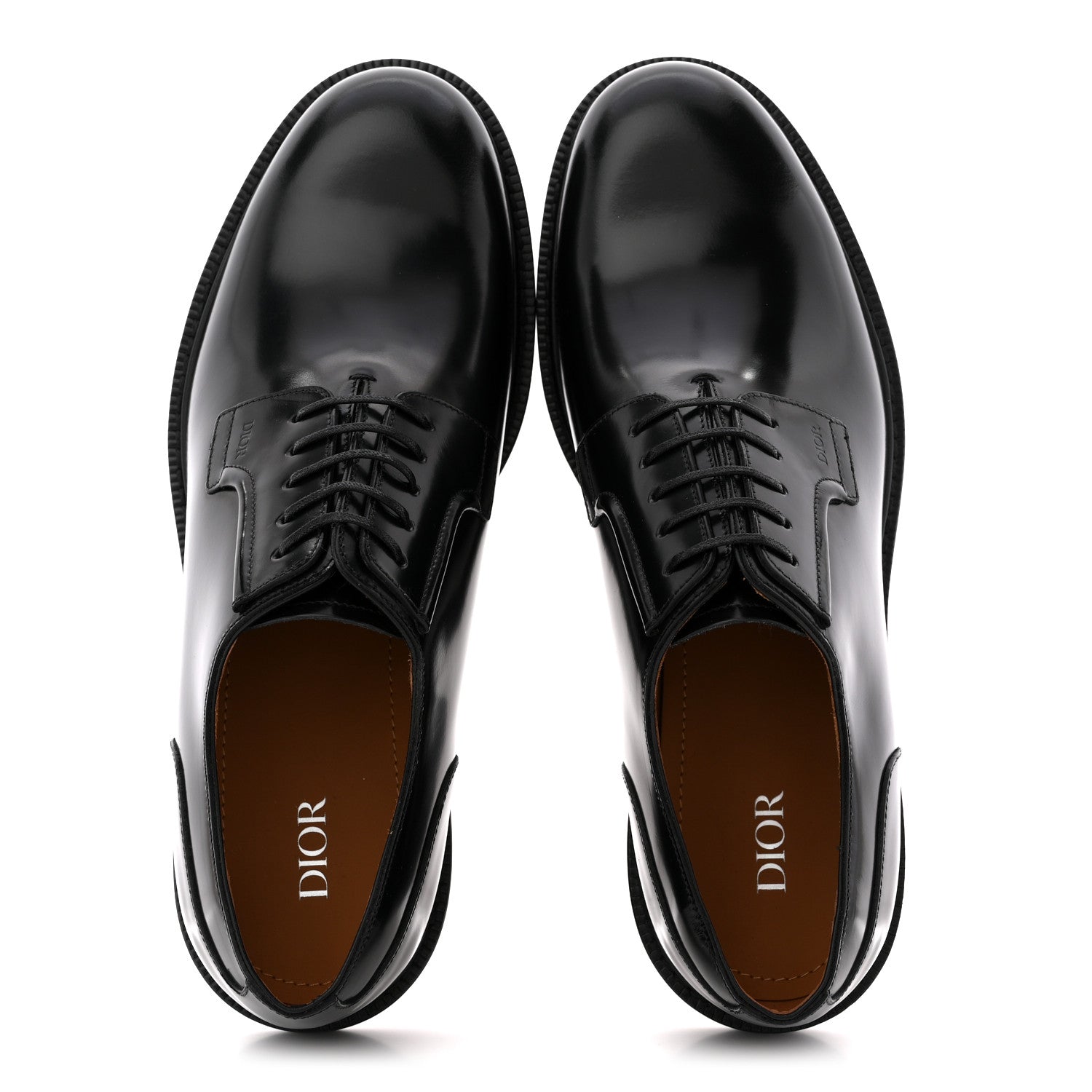 Christian Dior Calfskin Mens Derby Shoes 42.5 Black 1860461