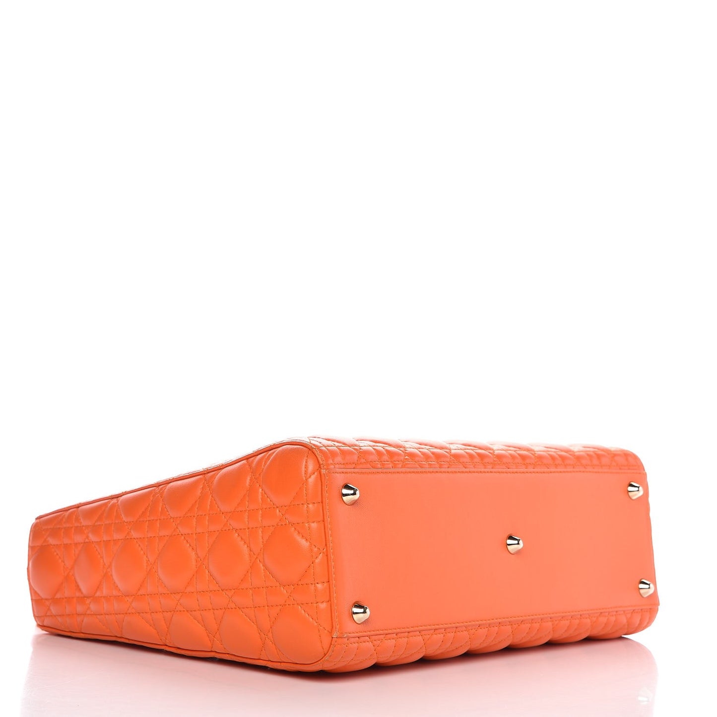 Lambskin Cannage Large Lady Dior Orange
