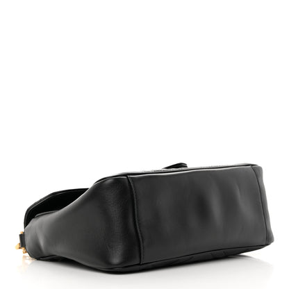 Gucci Calfskin Matelasse Small GG Marmont Top Handle Shoulder Bag Black 4 of 13
