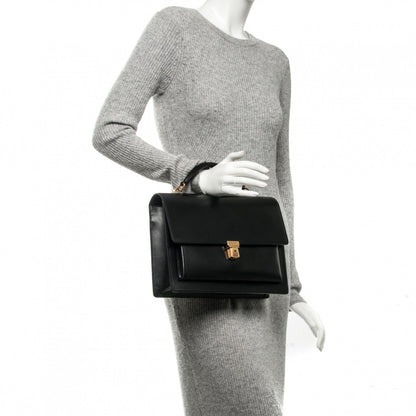 Saint Laurent Calfskin Large Highschool Satchel Black 2 of 6