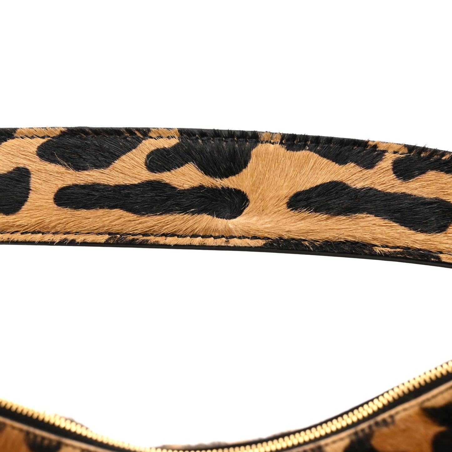Calf Hair Leopard Print Medium Aimee Shoulder Bag Honey