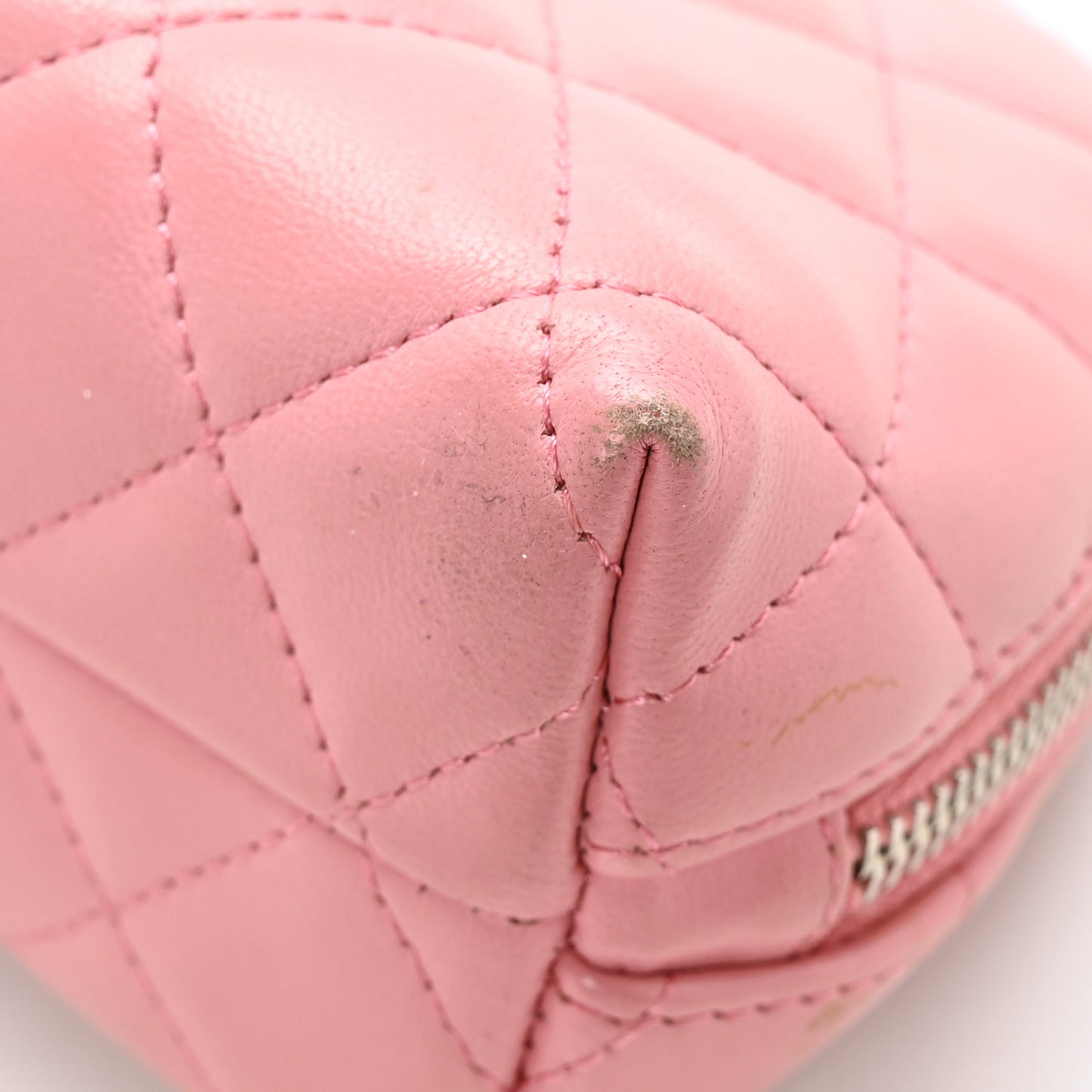 Calfskin Quilted Palette Cosmetic Case Pink