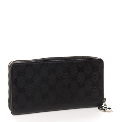 Gucci Imprime Monogram GG Pierce Zip Around Wallet Black 3 of 8