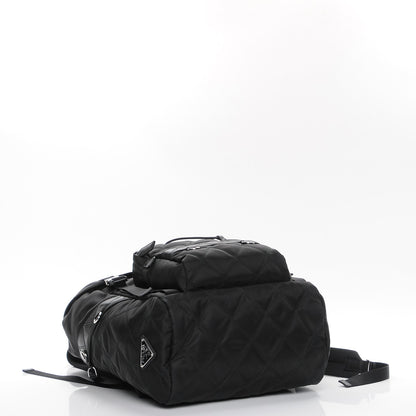 Prada Nylon Impunturato Double Buckle Backpack Black 4 of 9