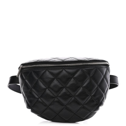 Chanel Calfskin Quilted Waist Belt Bag Black 1 of 10