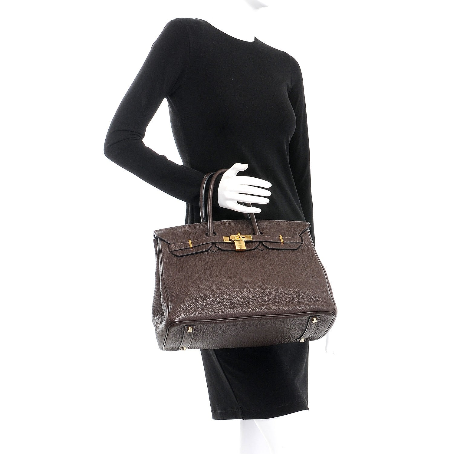 Hermes Togo Birkin 35 Chocolate 2 of 38
