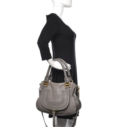 Chloe Calfskin Medium Marcie Satchel Cashmere Grey 2 of 16