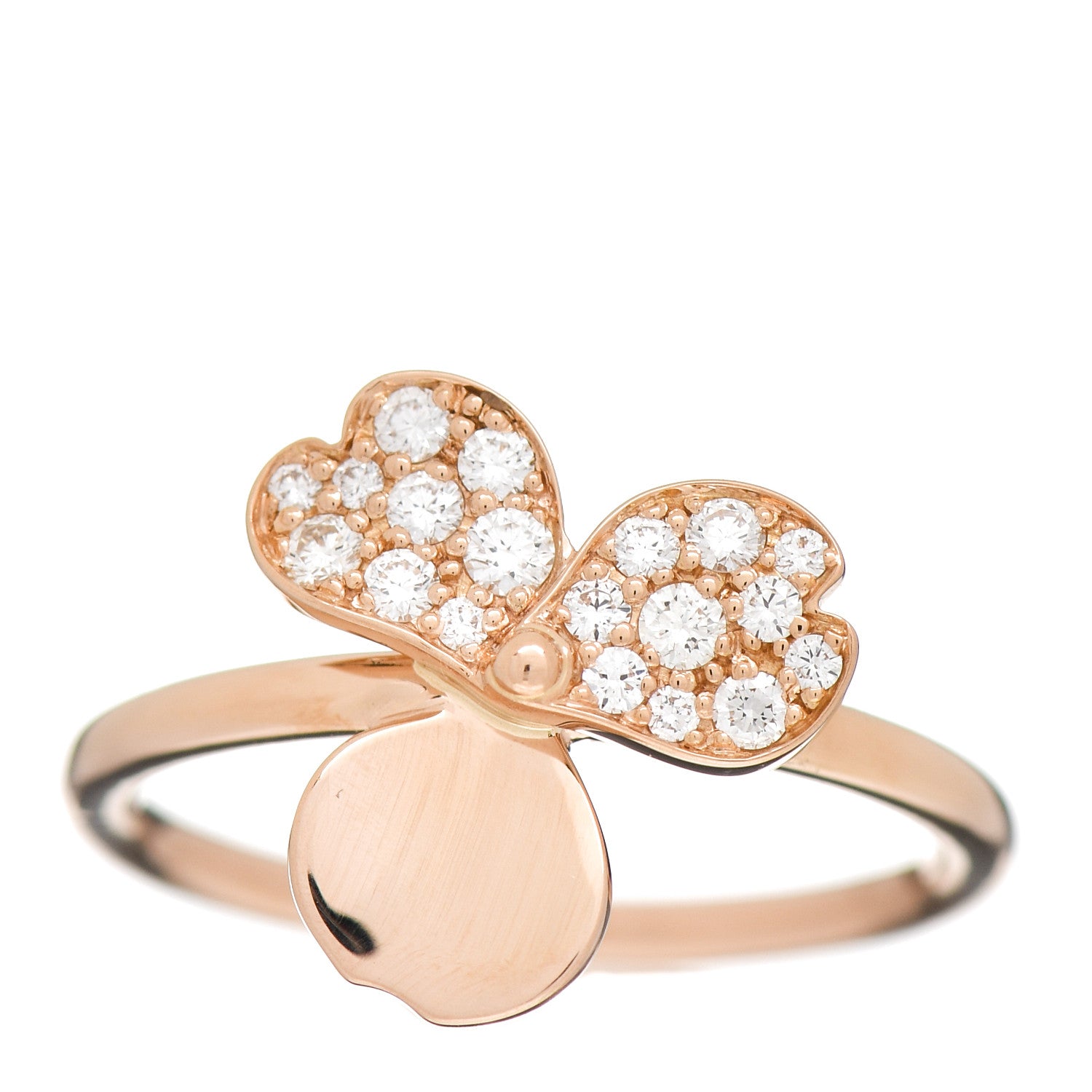 Tiffany 18K Rose Gold Diamond Paper Flowers Ring 49 5 1 of 5