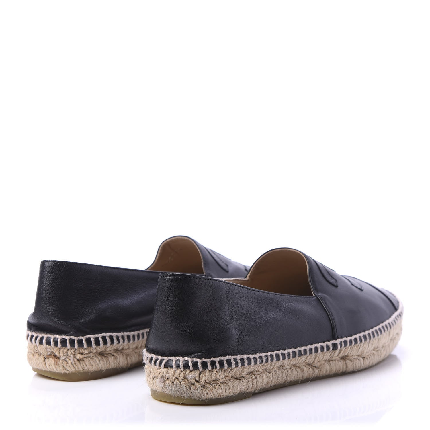 Chanel Lambskin CC Espadrilles 40 Black 4 of 11