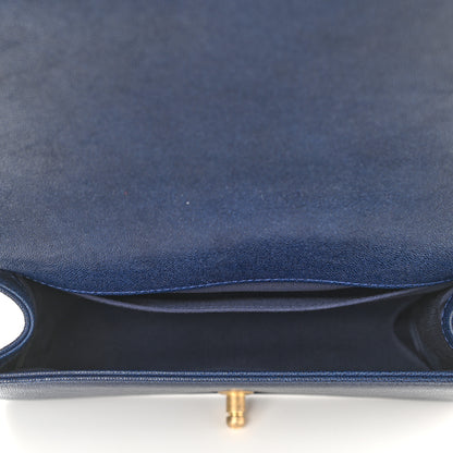 Chanel Caviar Quilted Medium Boy Flap Navy 5 of 10