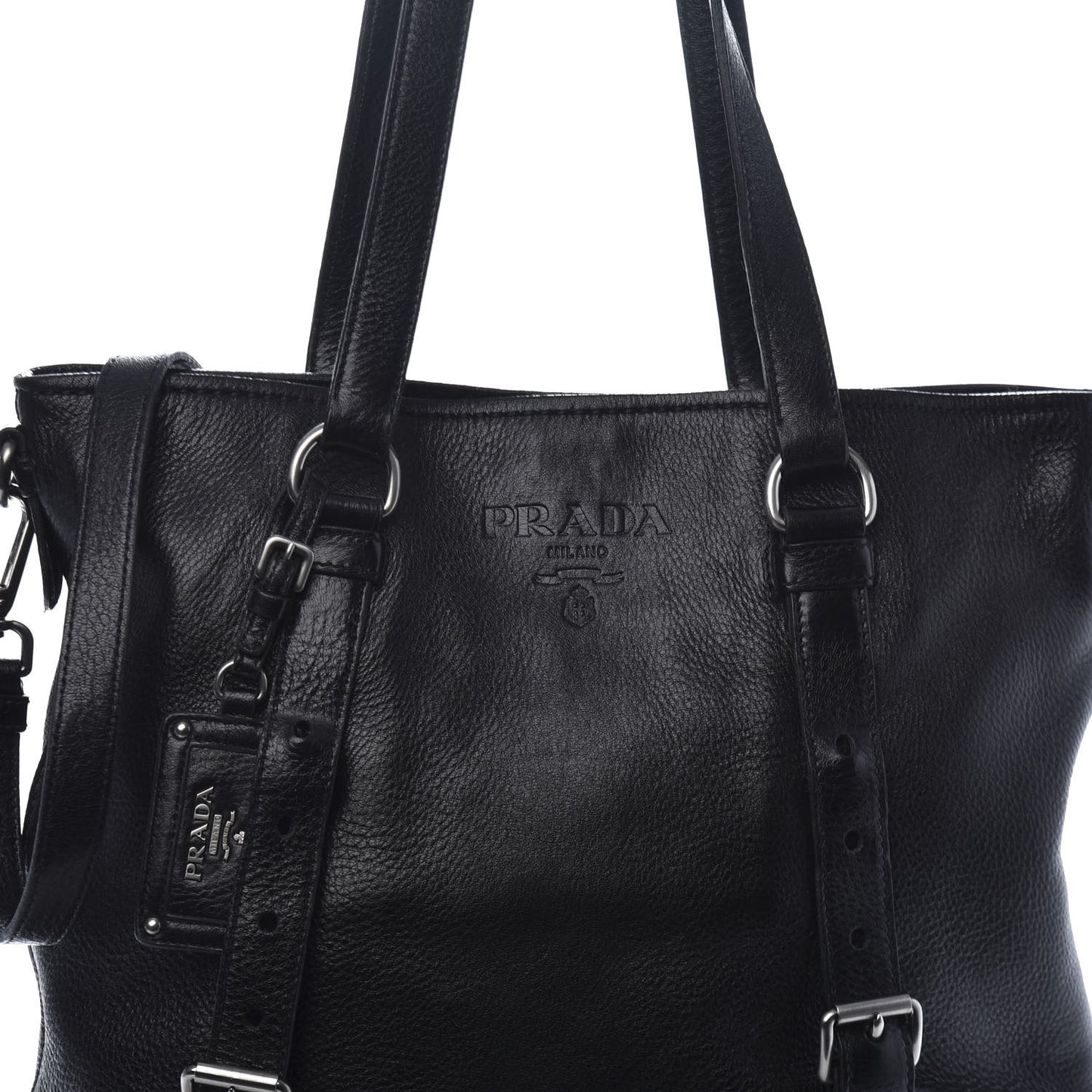 Vitello Daino Tote Black