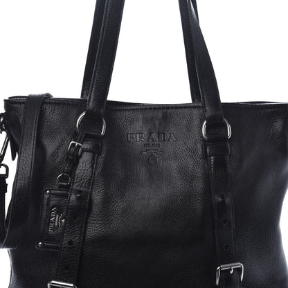 Prada Vitello Daino Tote Black 11 of 11