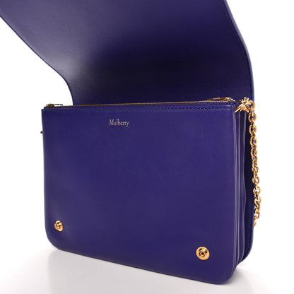 Mulberry Classic Grain Calfskin Small Clifton Flap Indigo 10 of 11