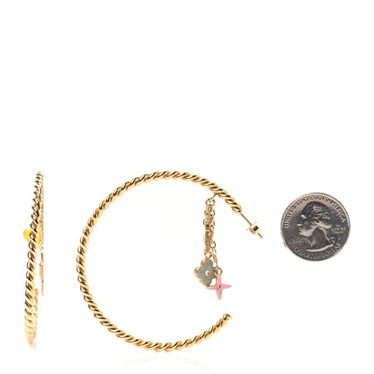 Louis Vuitton Sweet Monogram Creole Hoop Earrings Gold 2 of 4