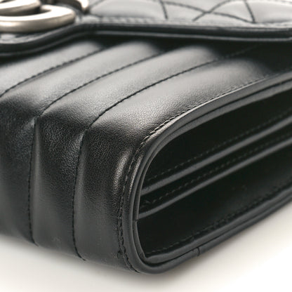 Gucci Calfskin Matelasse Aria GG Marmont Chain Wallet Black 10 of 11
