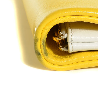 Celine Calfskin Folded Cabas Yellow White 11 of 11