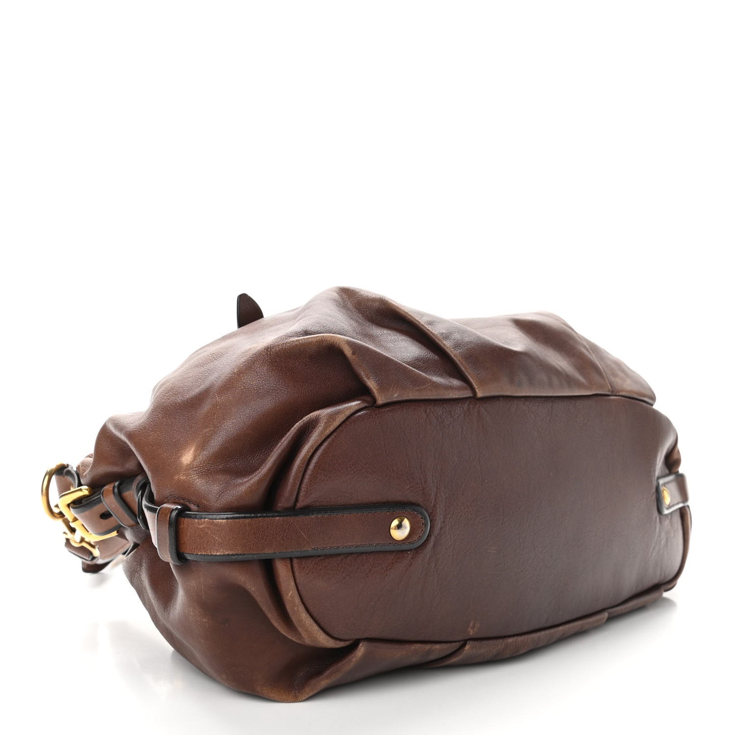 Soft Calf Gathered Tote Nocciolo