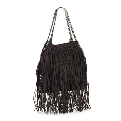 Stella McCartney Shaggy Deer Fringe Falabella Tote Brown 2 of 10
