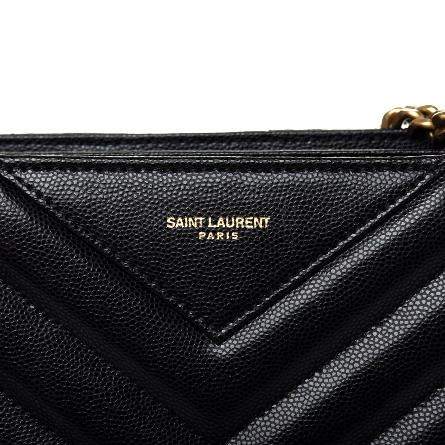 Saint Laurent Grain De Poudre Matelasse Chevron Medium Tribeca Shopping Bag Black 14 of 14