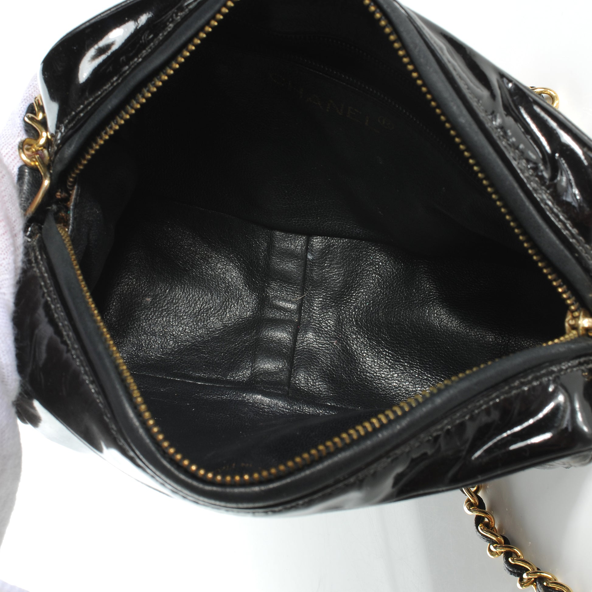 Chanel Patent Tassel Small Camera Case Black 8 of 8