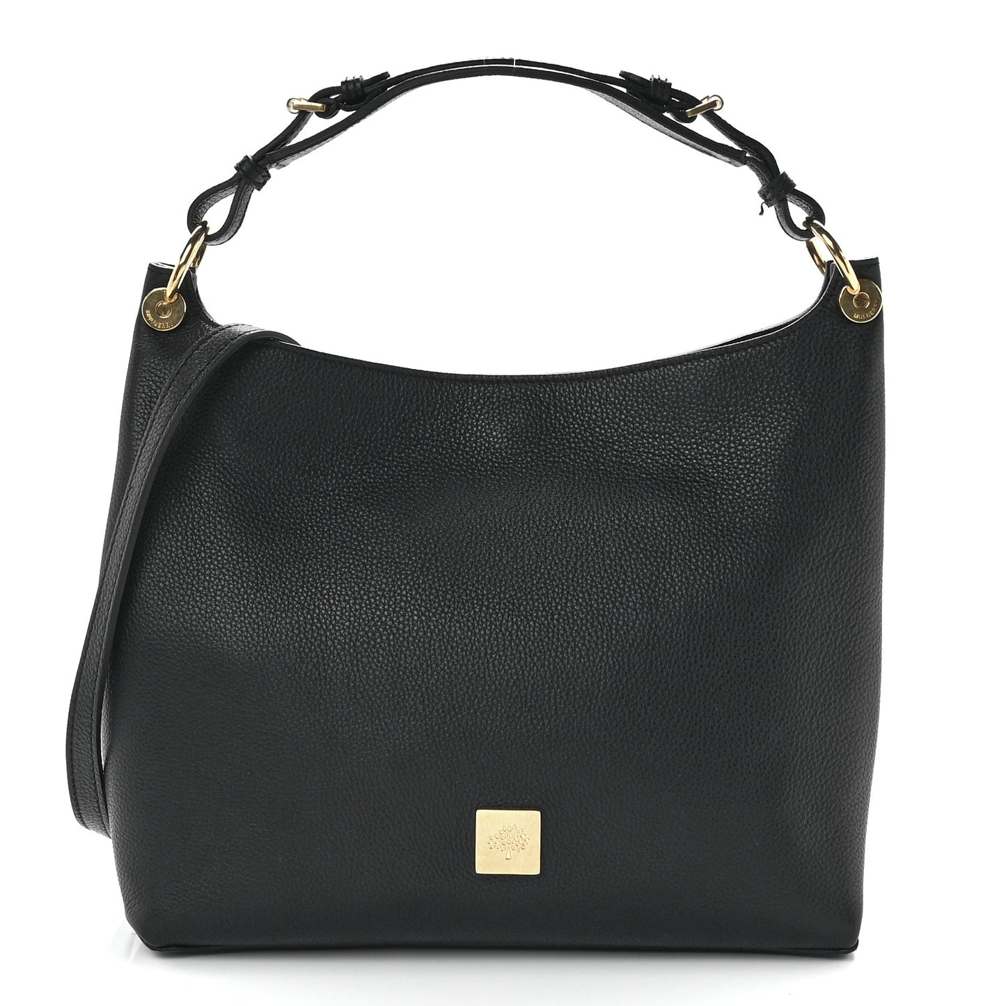 Goat Printed Calfskin Small Freya Hobo Black