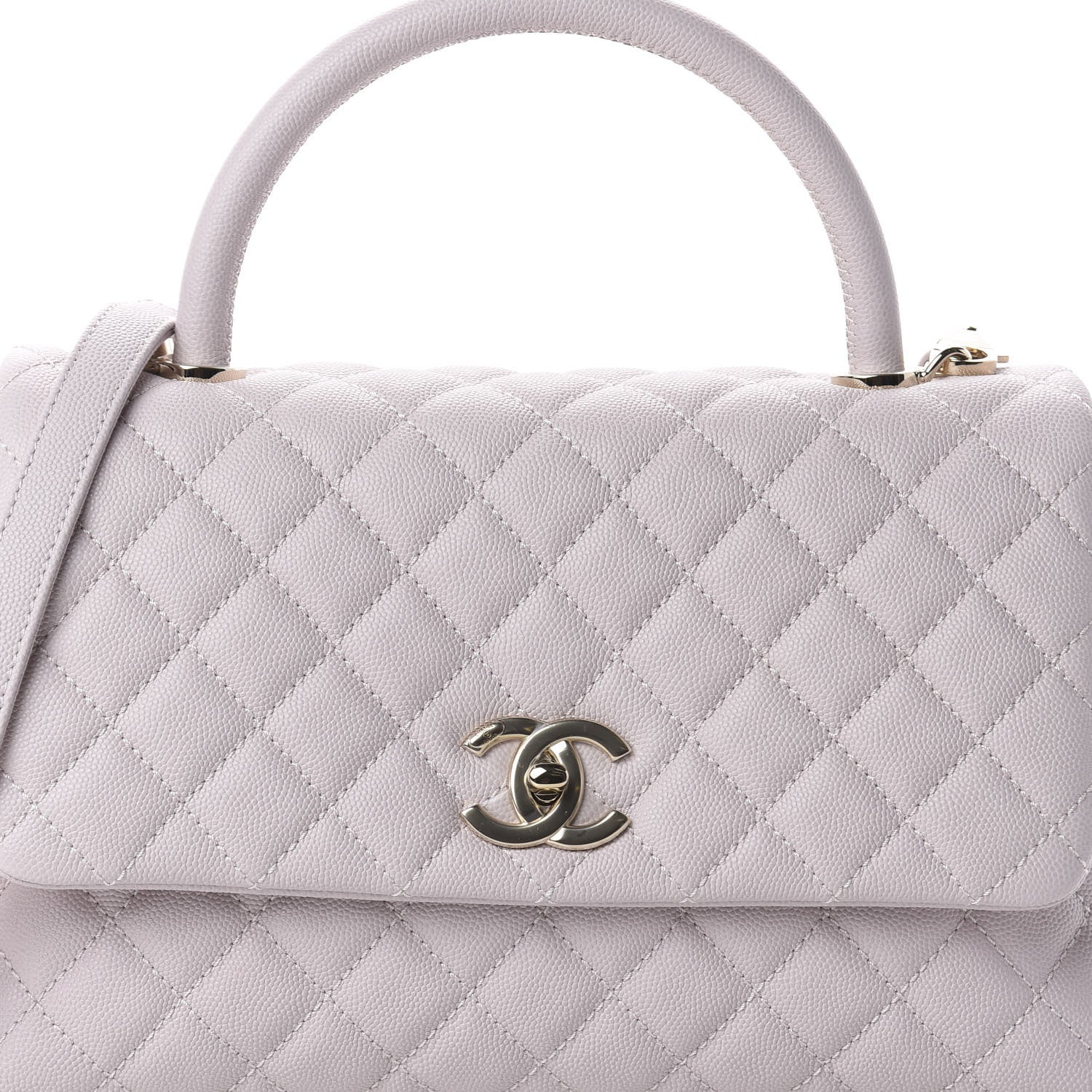 Chanel Caviar Quilted Small Coco Handle Flap Lilas Lilac 7 of 9