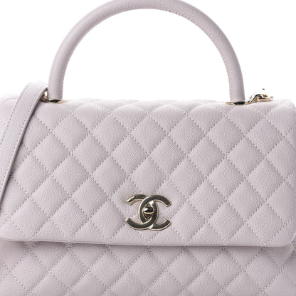 Chanel Caviar Quilted Small Coco Handle Flap Lilas Lilac 7 of 9