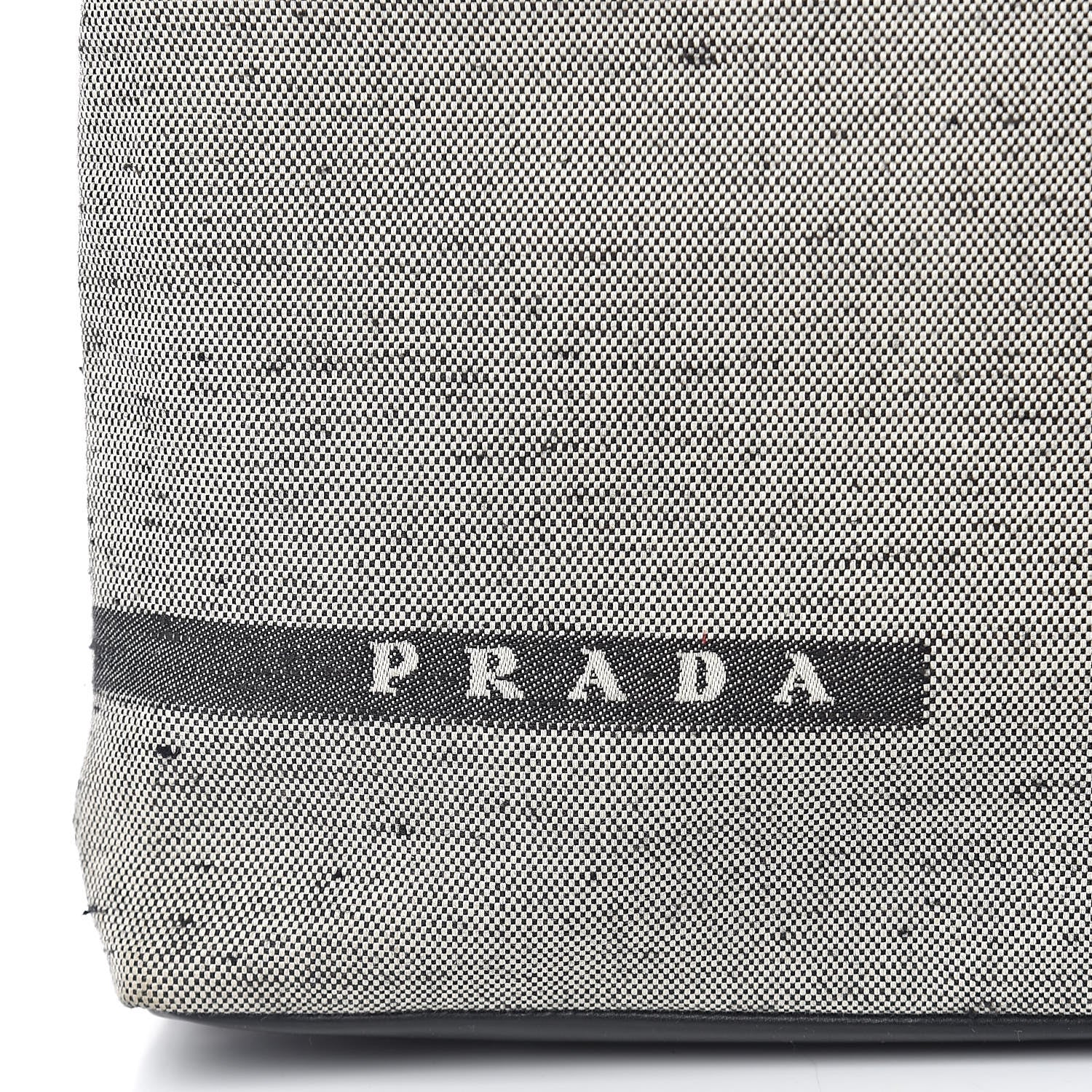 Prada Jacquard Logo Tote Black 9 of 9