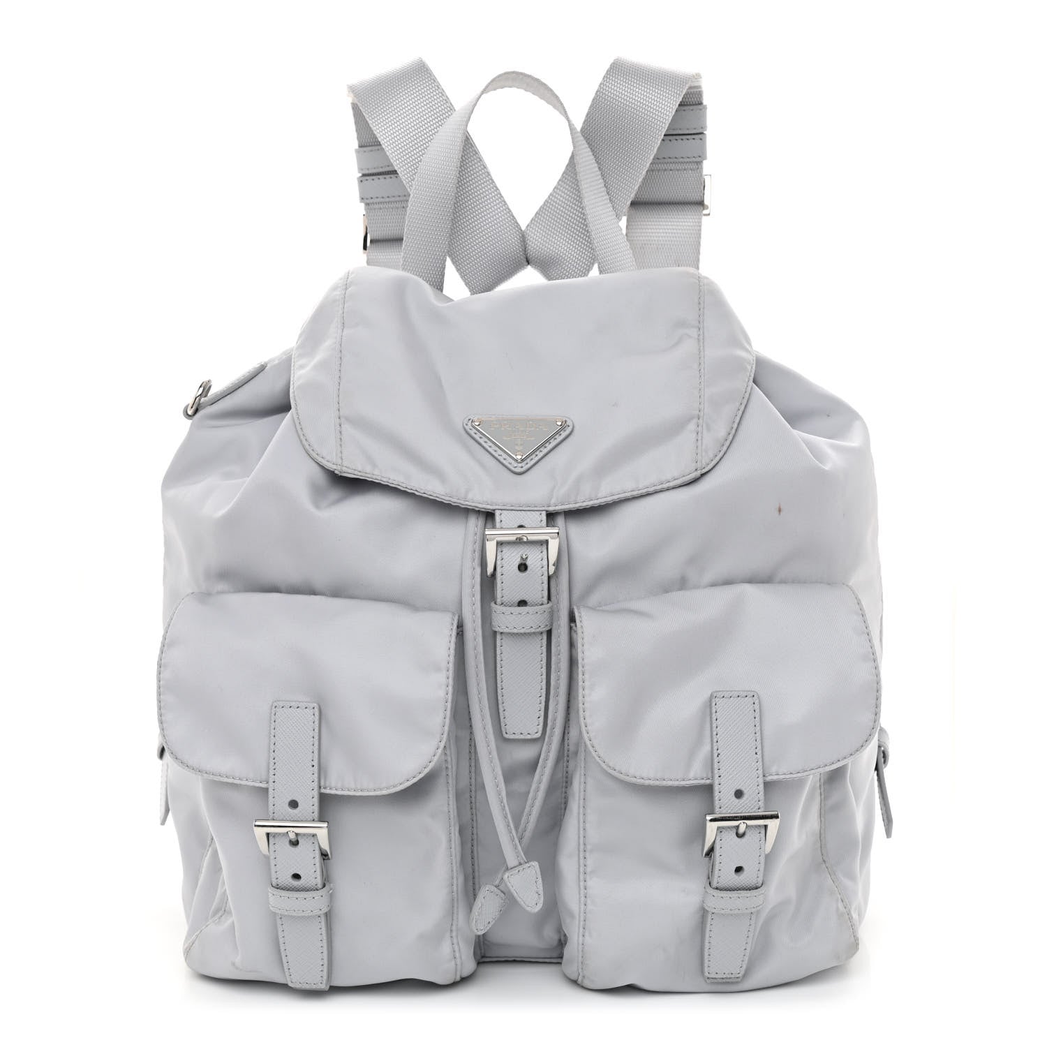 Prada Tessuto Nylon Vela Small Backpack Light Grey 3 of 13