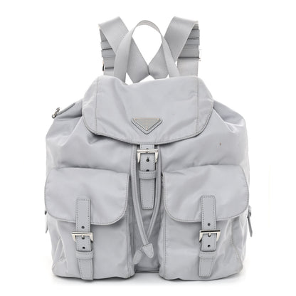 Prada Tessuto Nylon Vela Small Backpack Light Grey 3 of 13