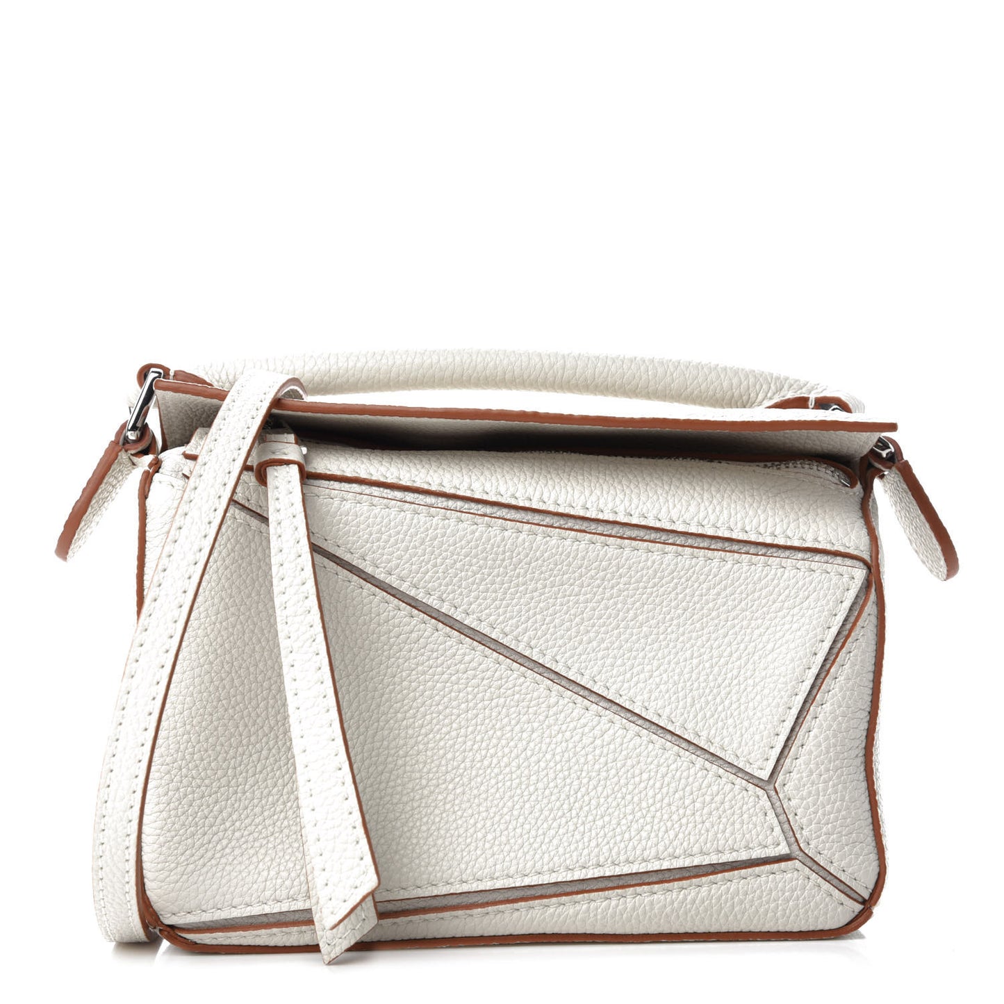 Calfskin Mini Puzzle Bag Soft White