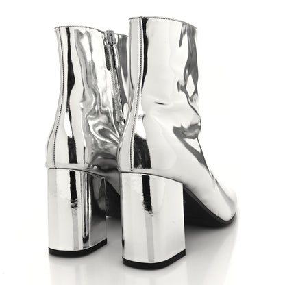 Balenciaga Miroir Calfskin Ankle Booties 38.5 Argent 4 of 7