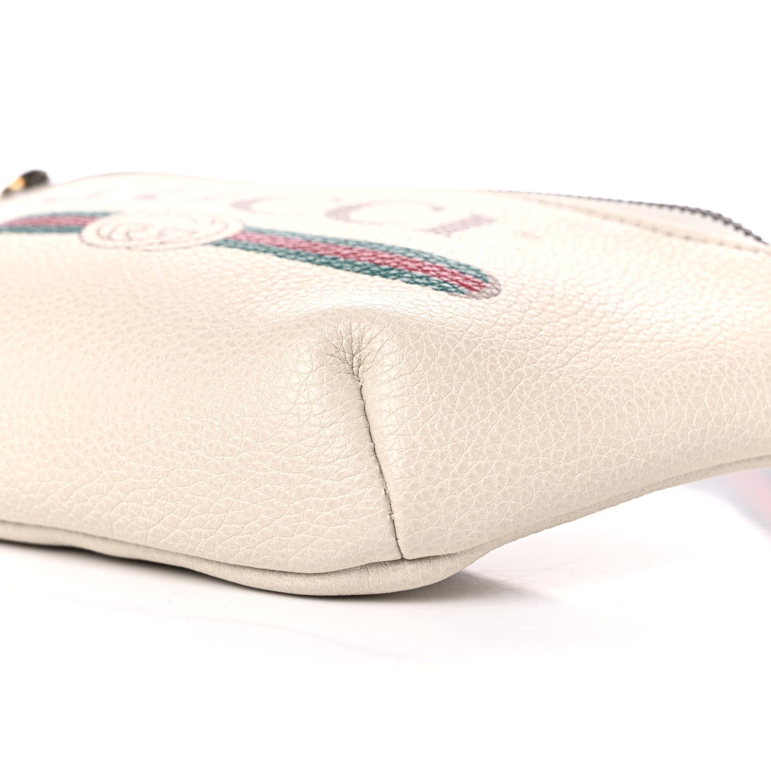 Gucci Grained Calfskin Small Logo Belt Bag White 10 of 12