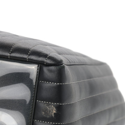 Chanel Lambskin Vertical Quilted Large Mademoiselle Tote Black 11 of 15