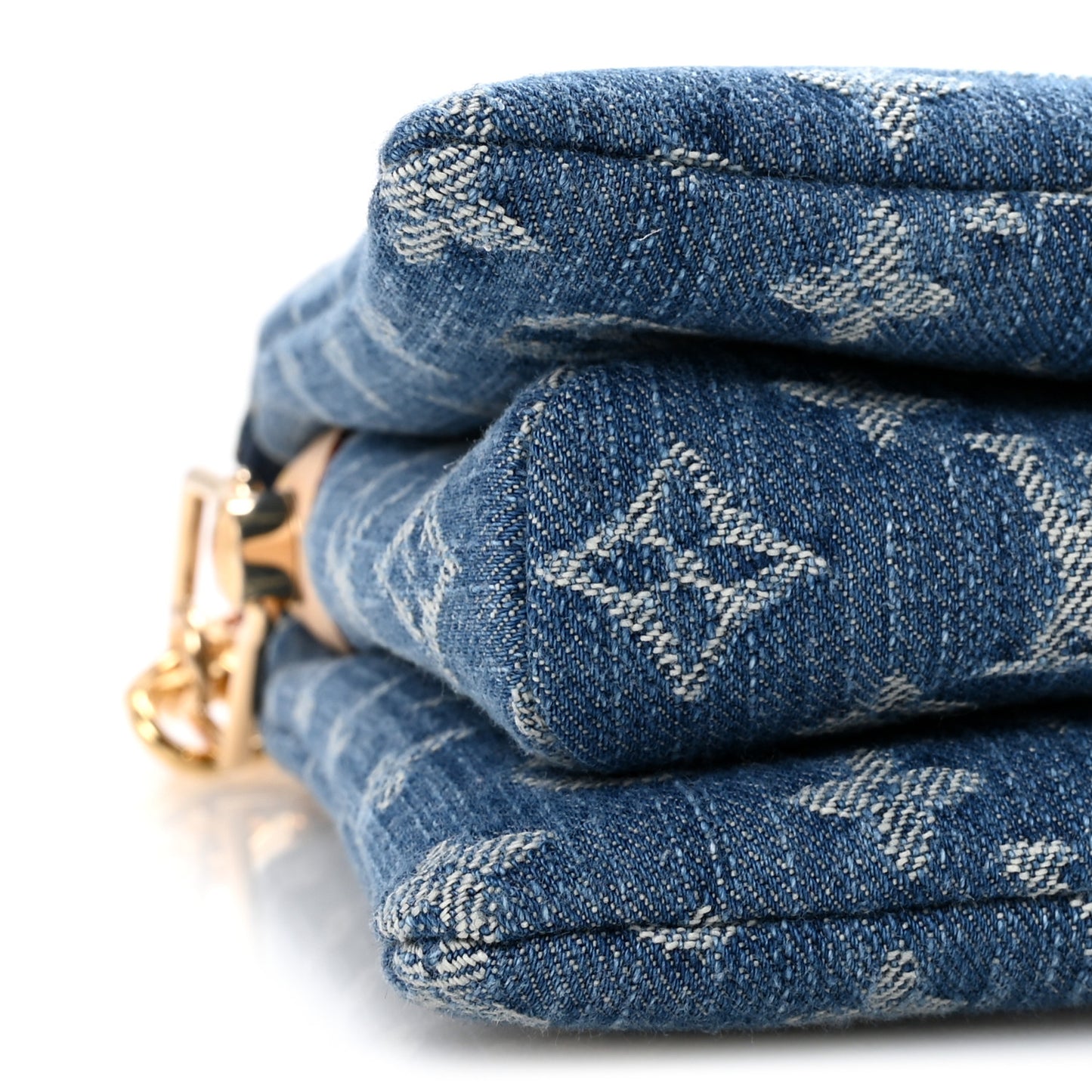 LV X TM Monogram Denim Cerises Coussin PM Blue