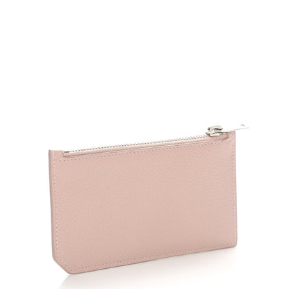 Saint Laurent Grained Calfskin 5 Fragments Zip Pouch Card Holder Rose Antic 3 of 7